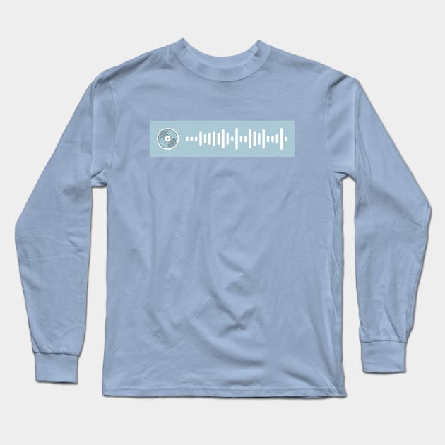 Midnights Album Spotify Code Moonstone Blue Long Sleeve T-Shirt by Likeable Design
